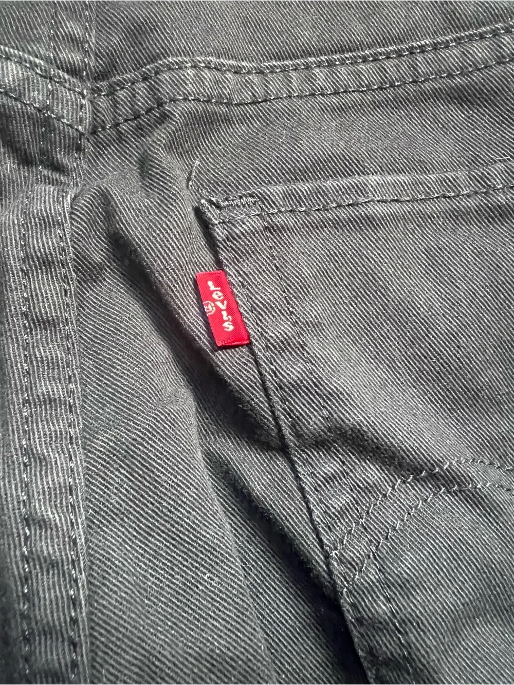 Levi's Mens Black Denim Jeans Red Tab 5-Pocket Straight Slim Classic Pants 36x34